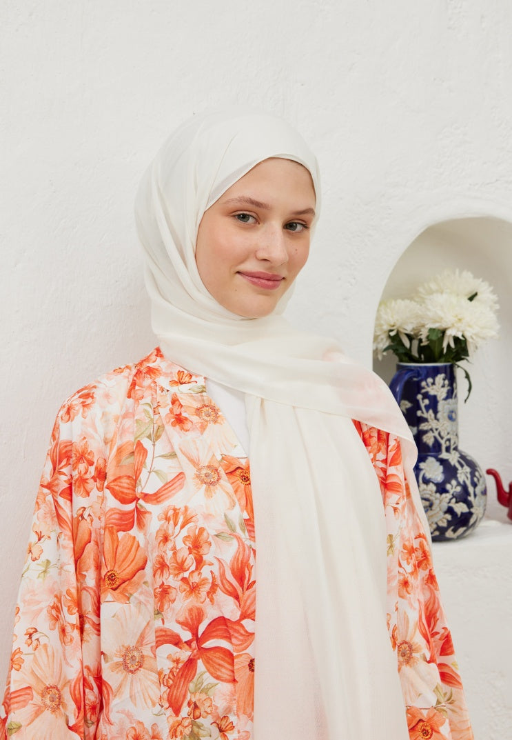 Fresh Scarf Rami Viscose Shawl White