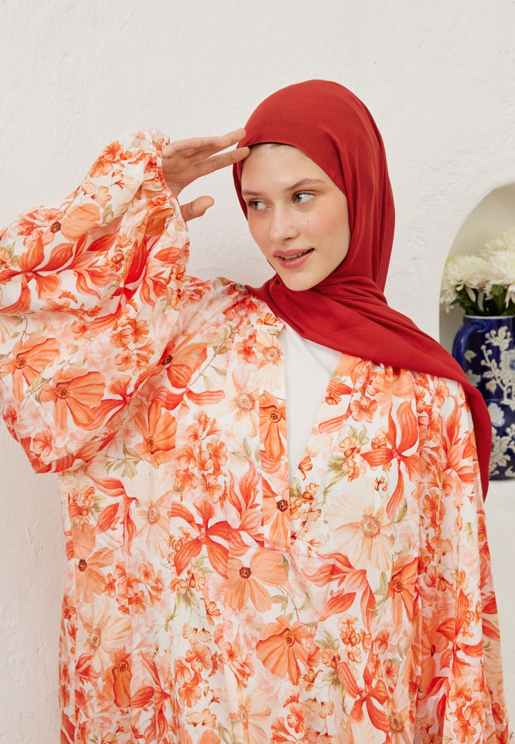 Fresh Scarf Rami Viscose Shawl Red