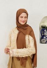 Fresh Scarf Rami Viscose Shawl Hazelnut Shell