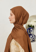 Fresh Scarf Rami Viscose Shawl Hazelnut Shell