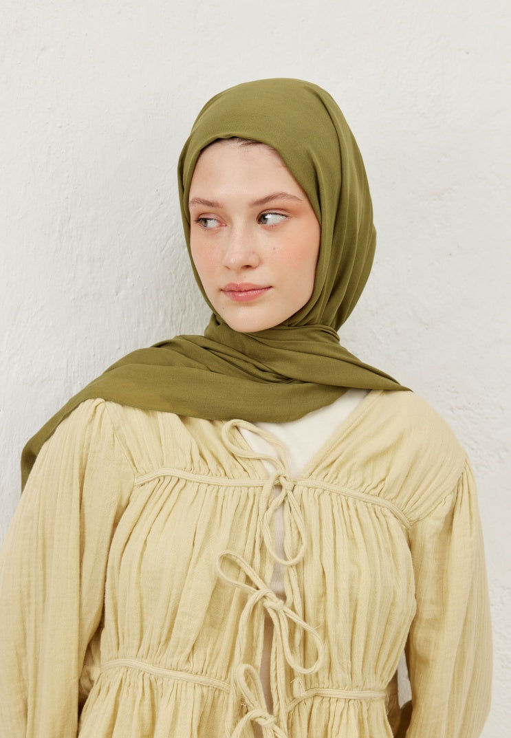 Fresh Scarf Rami Viscose Shawl Khaki