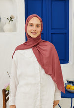 Fresh Scarf Rami Viscose Shawl Rose Leaf