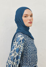 Fresh Scarf Rami Viscose Shawl Dark Blue