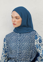 Fresh Scarf Rami Viscose Shawl Dark Blue