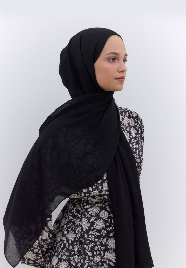 Fresh Scarf Rami Viscose Shawl Black