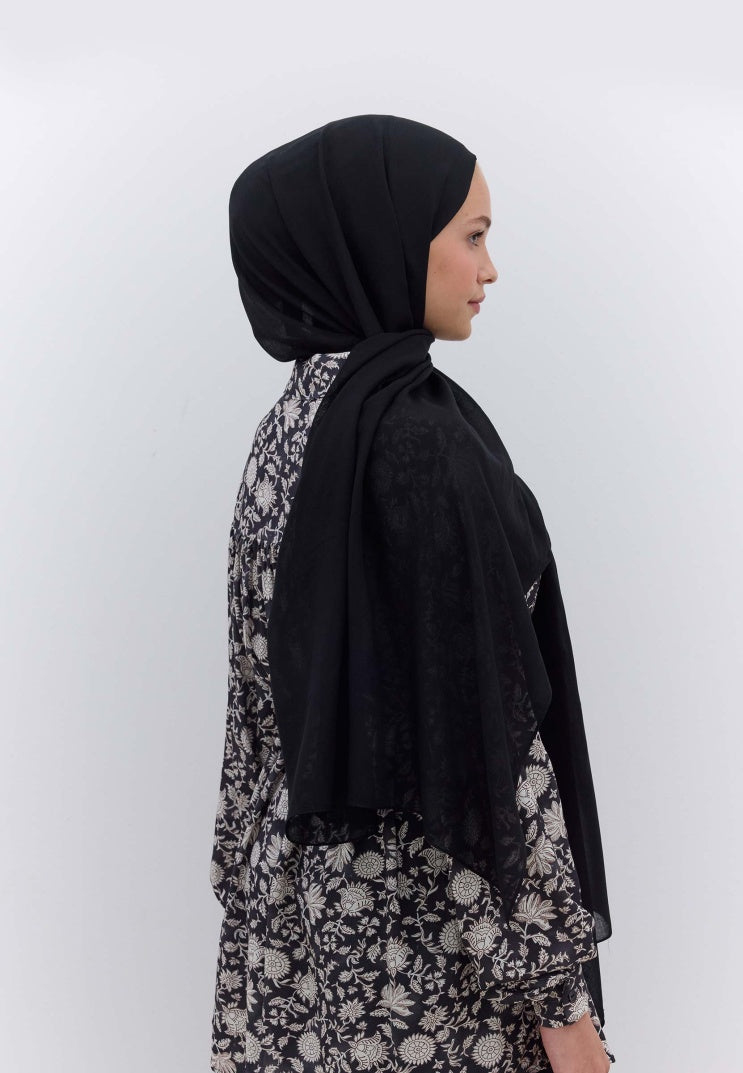 Fresh Scarf Rami Viscose Shawl Black
