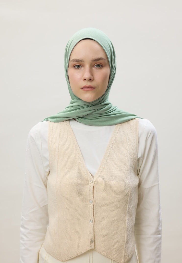 Fresh Scarf Jersey Shawl Sea Foam