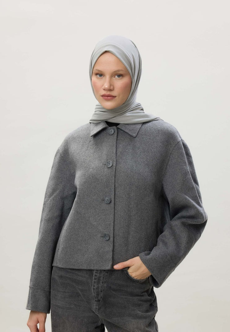 Fresh scarf Jersey Shawl Silver