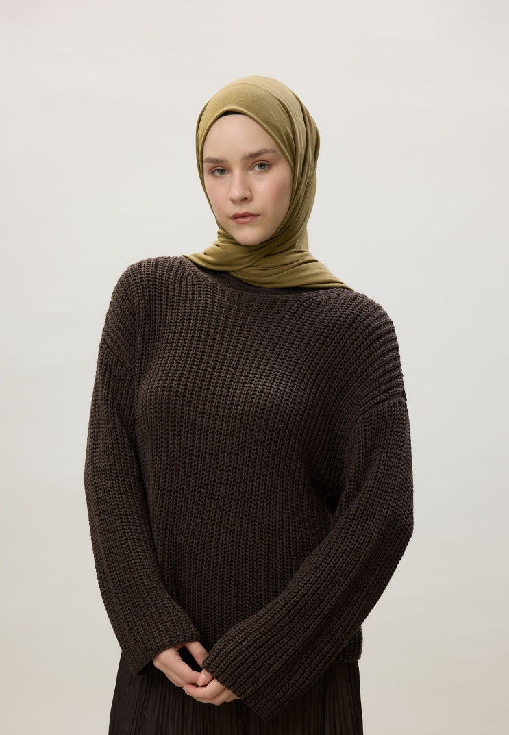 Fresh Scarf Jersey Shawl Khaki