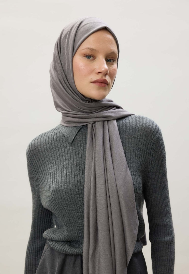 Fresh Scarf Jersey Shawl Dark Gray