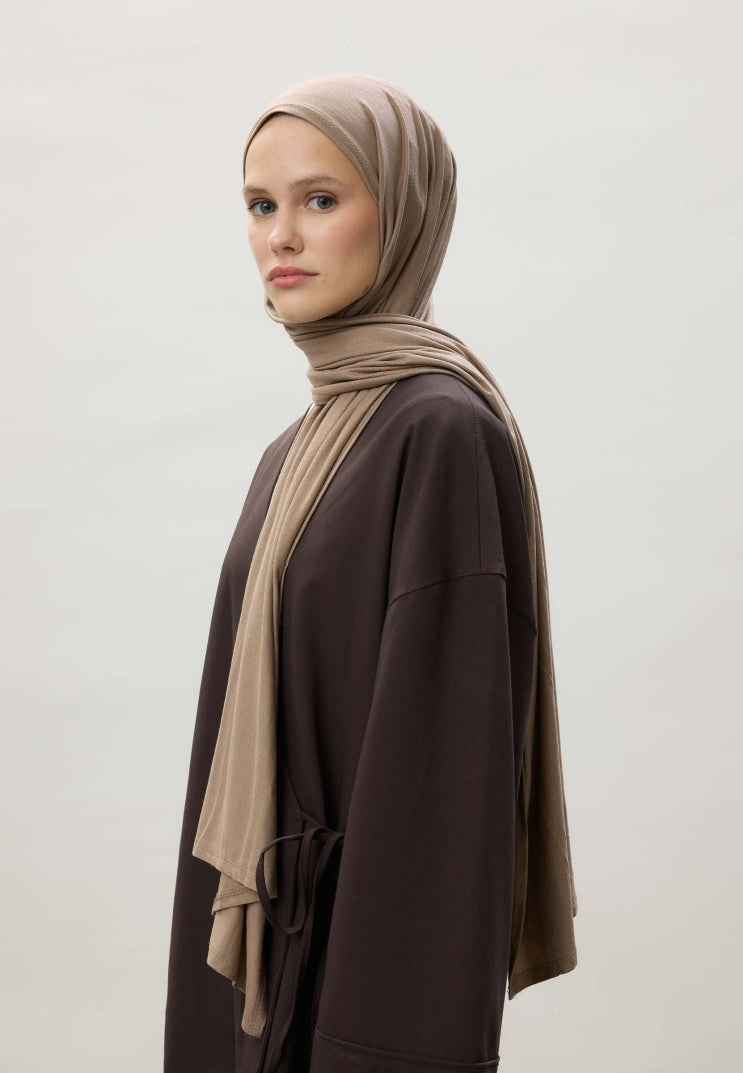 Fresh Scarf Jersey Shawl Dark Mink