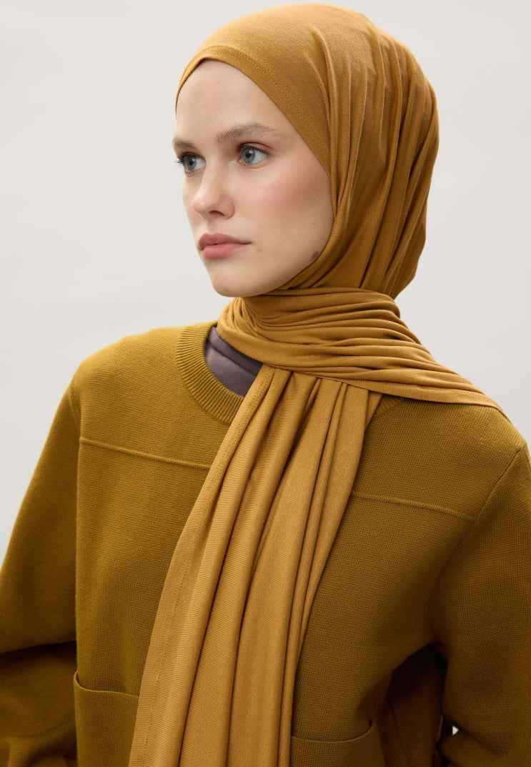 Fresh Scarf Jersey Shawl Curry