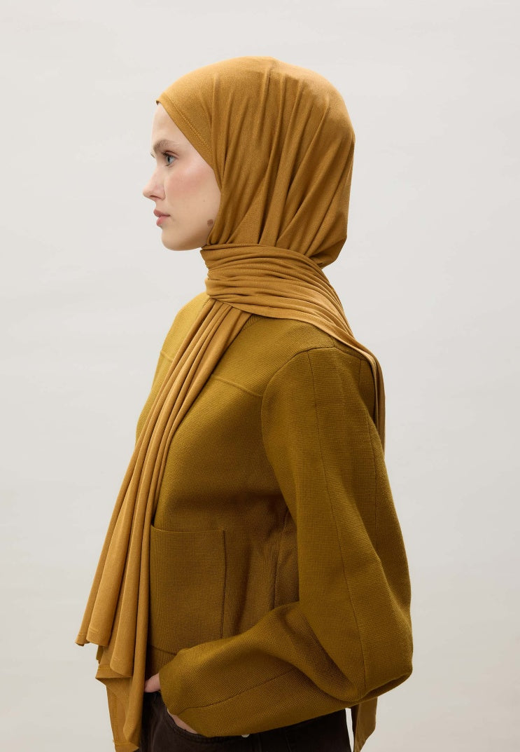 Fresh Scarf Jersey Shawl Curry