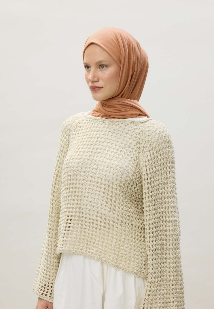 Fresh scarf Jersey Shawl Salmon