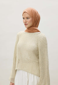 Fresh scarf Jersey Shawl Salmon