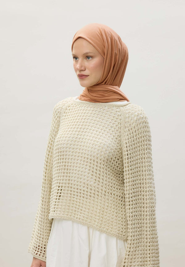 Fresh scarf Jersey Shawl Salmon