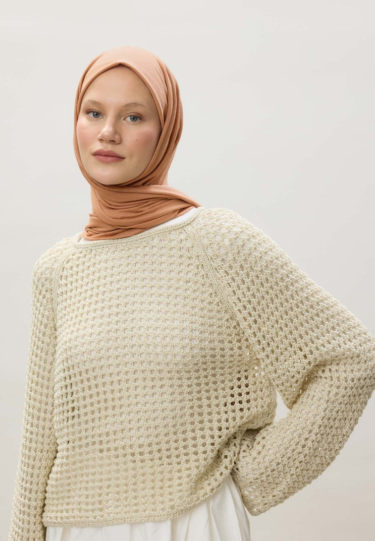 Fresh scarf Jersey Shawl Salmon