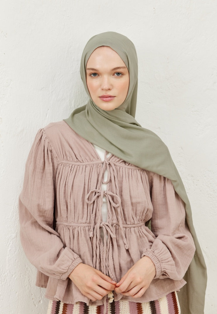 Fresh Scarf Rami Viscose Shawl Pale Green