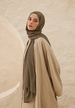Fresh Scarf Rami Viscose Shawl Dark Mink