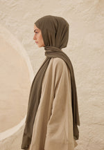Fresh Scarf Rami Viscose Shawl Dark Mink