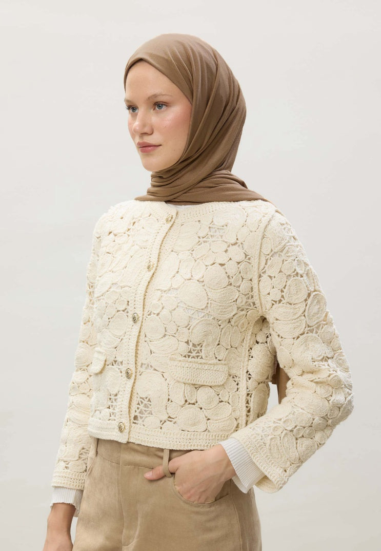 Fresh Scarf Jersey Shawl Latte
