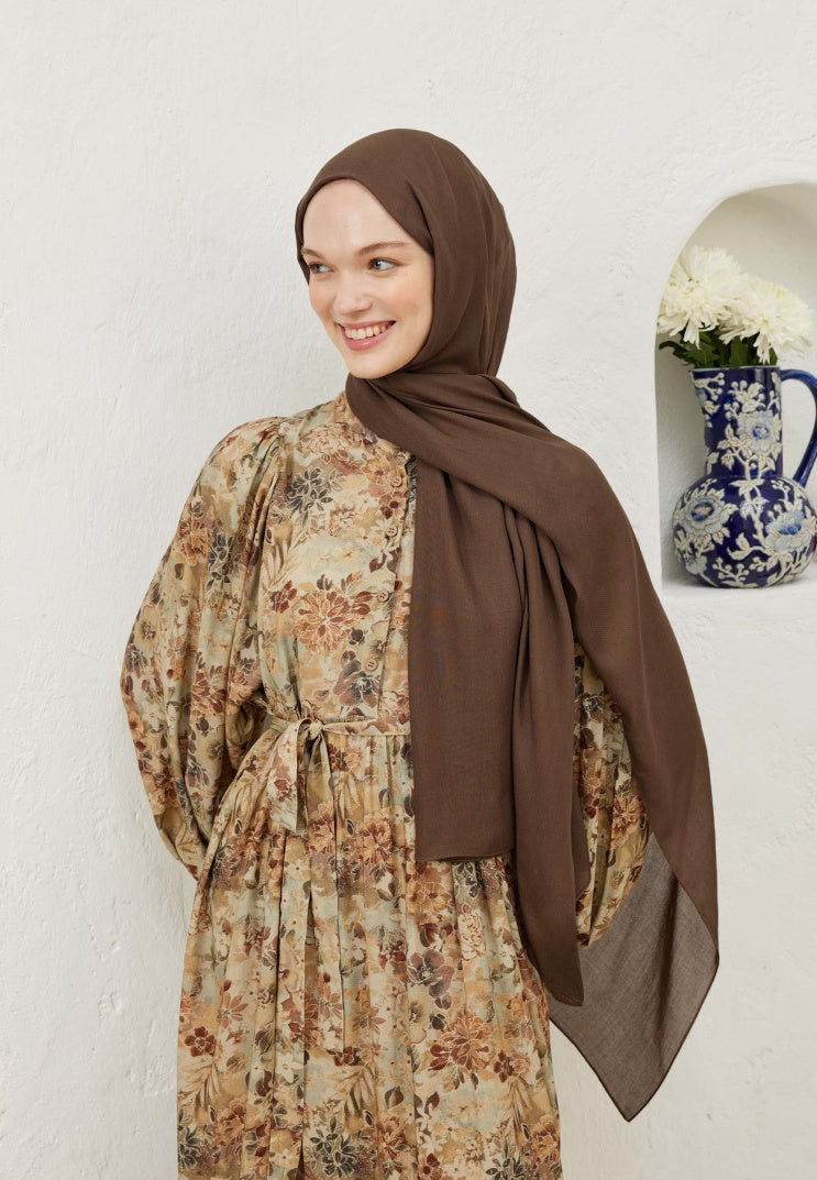 Fresh Scarf Rami Viscose Shawl Chocolate