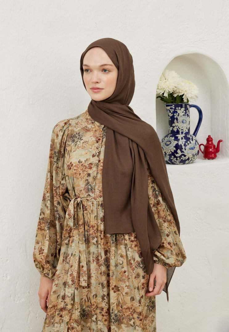 Fresh Scarf Rami Viscose Shawl Chocolate