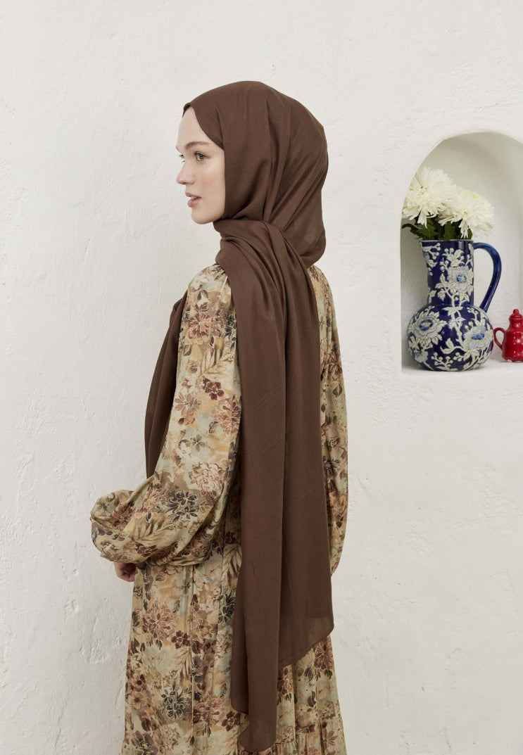 Fresh Scarf Rami Viscose Shawl Chocolate