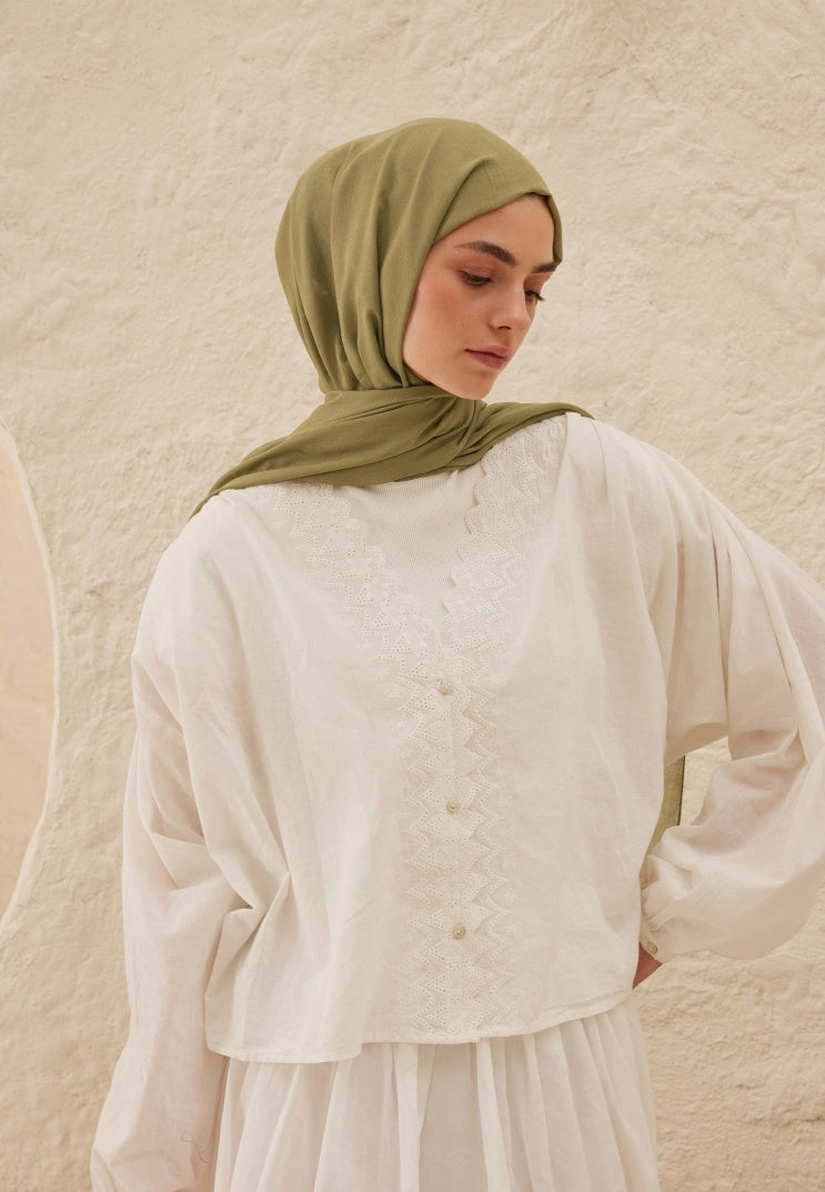 Fresh Scarf Rami Viscose Shawl Olive