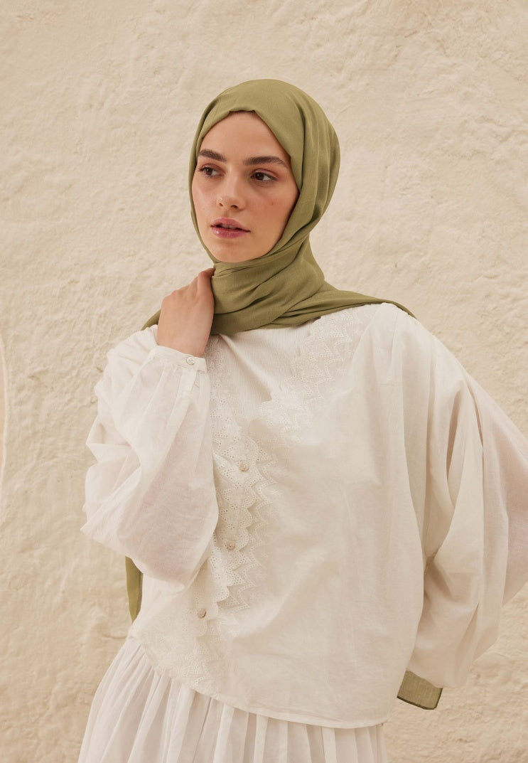 Fresh Scarf Rami Viscose Shawl Olive