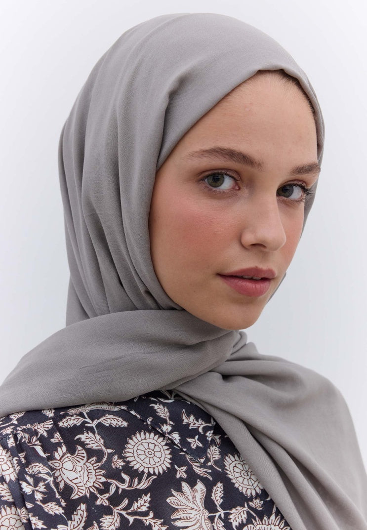 Fresh Scarf Rami Viscose Shawl Silver