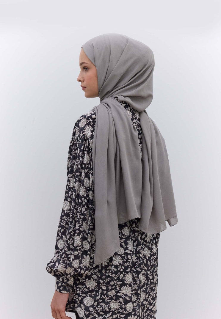 Fresh Scarf Rami Viscose Shawl Silver