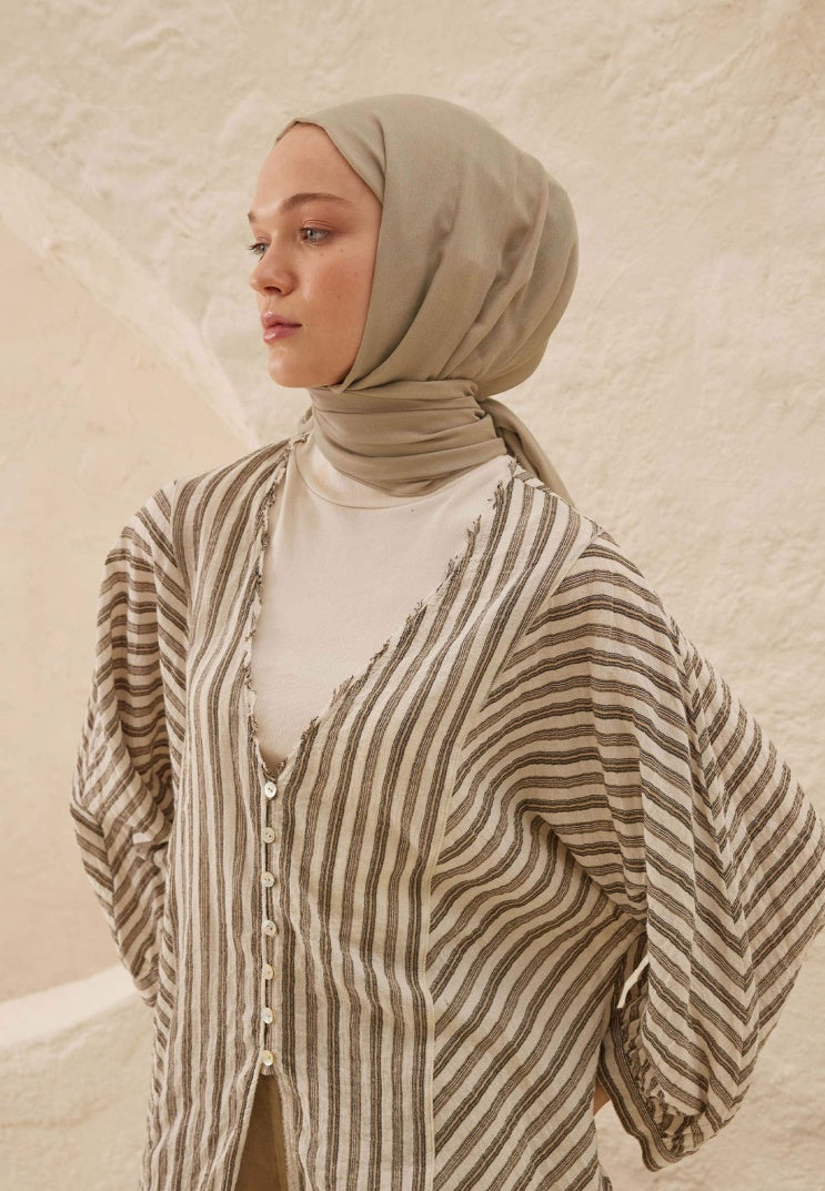 Fresh Scarf Rami Viscose Shawl Dark Beige