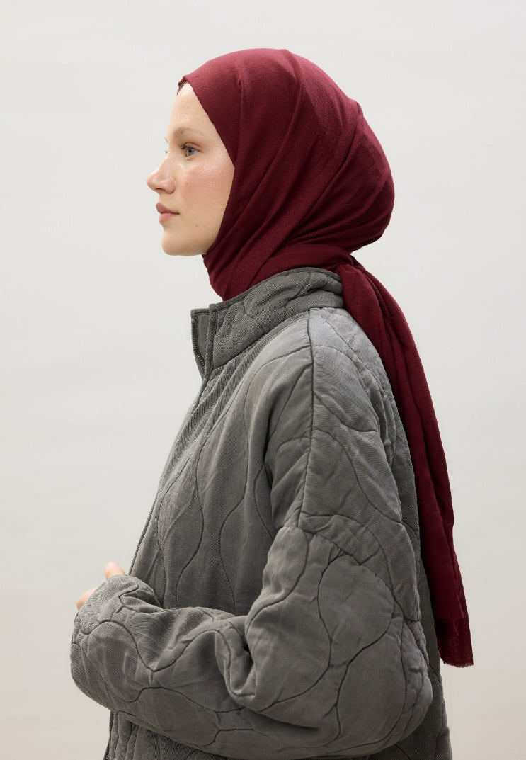 Fresh Scarf Bamboo Shawl Claret Red