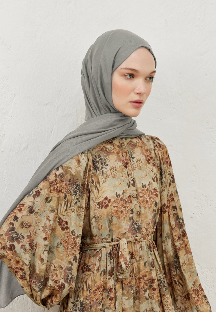 Fresh Scarf Rami Viscose Shawl Ash Grey