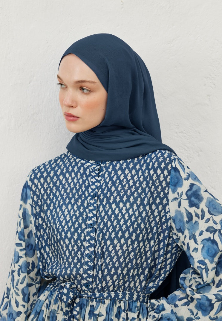 Fresh Scarf Rami Viscose Shawl Indigo