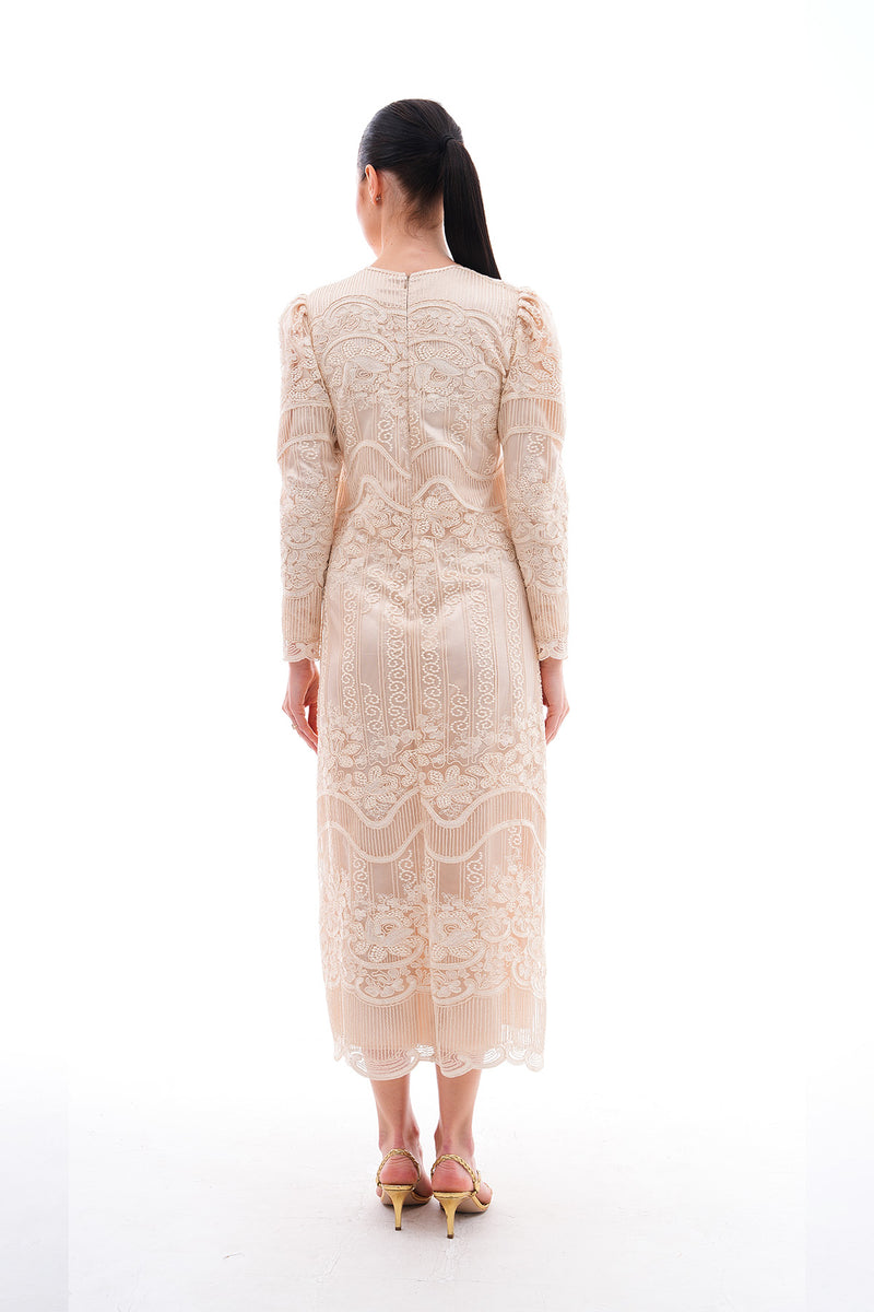 SC Teresa Lace Dress Cream Moda Natty SC Teresa Lace Dress Cream Moda Natty