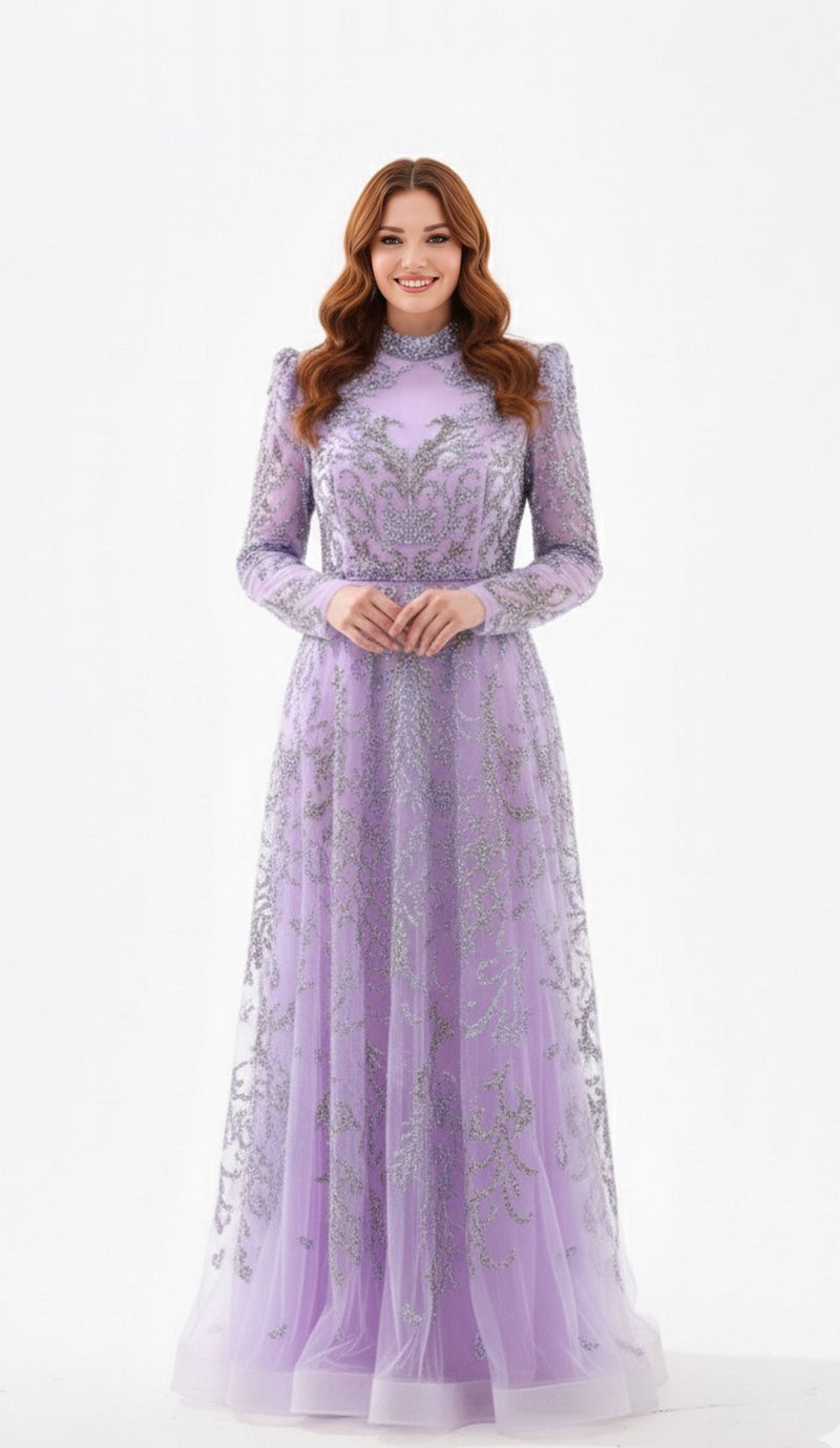 BLY Bella Special Occasion Plus Size Gown Lilac