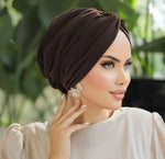QF 1800 Handmade Turban Brown