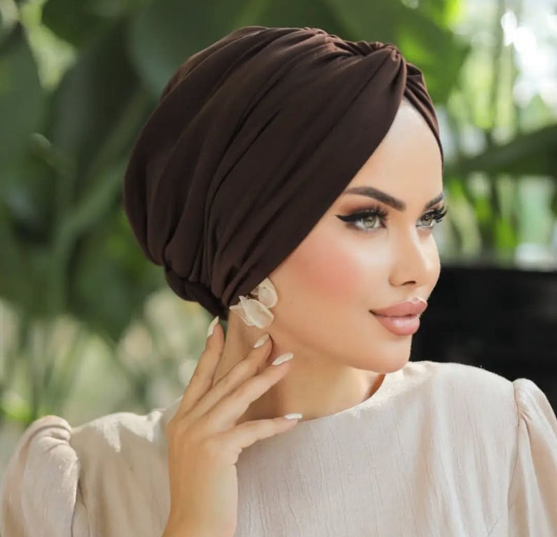 QF 1800 Handmade Turban Brown