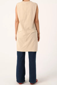 All 16003-0 Inner Sleeveles Tunic Beige