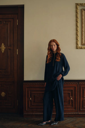 ETC Je Perla Qupra Silk Set Navy Blue