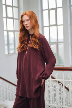 ETC Je Perla Qupra Silk Set Burgundy
