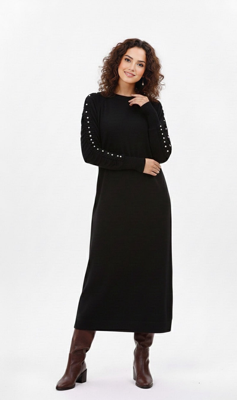 ZZ Birben Knitted Winter Dress Black