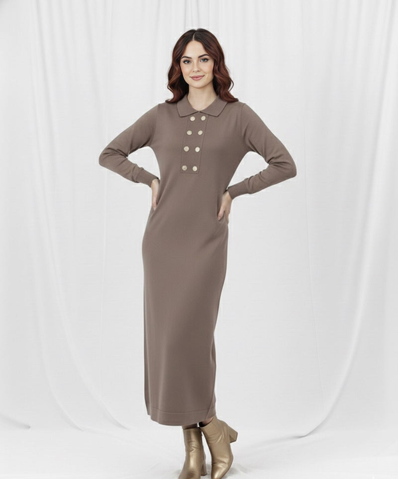 ZYF Asena Knitted Winter Dress Mink