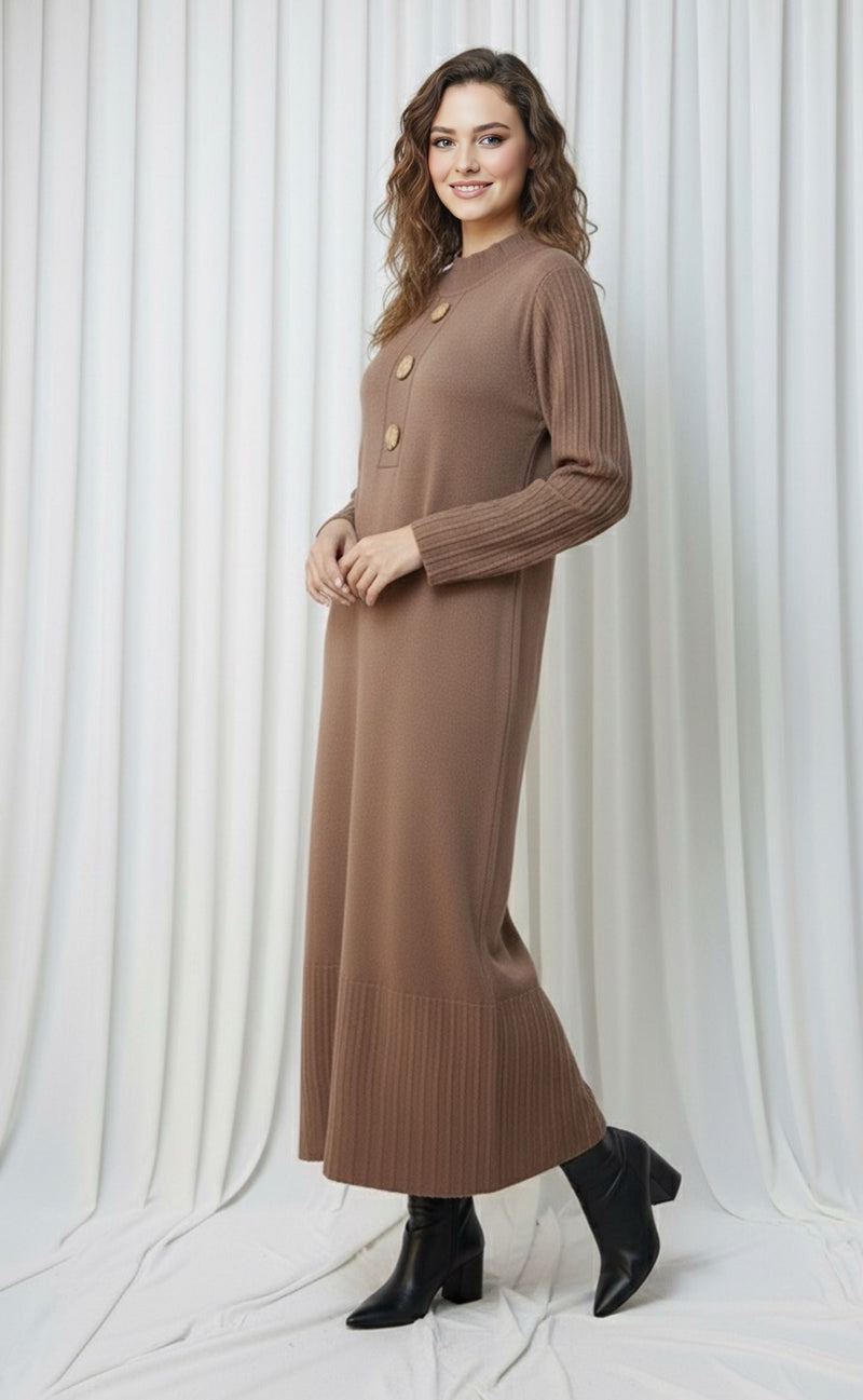 ZYF Akay Knitted Winter Dress Mink