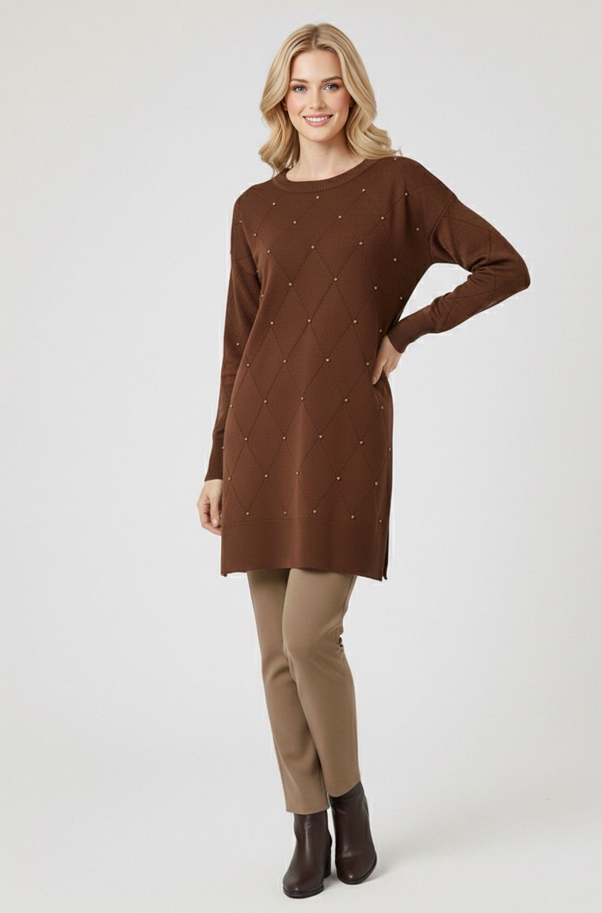MRKS Balmain Knitted Tunic Brown