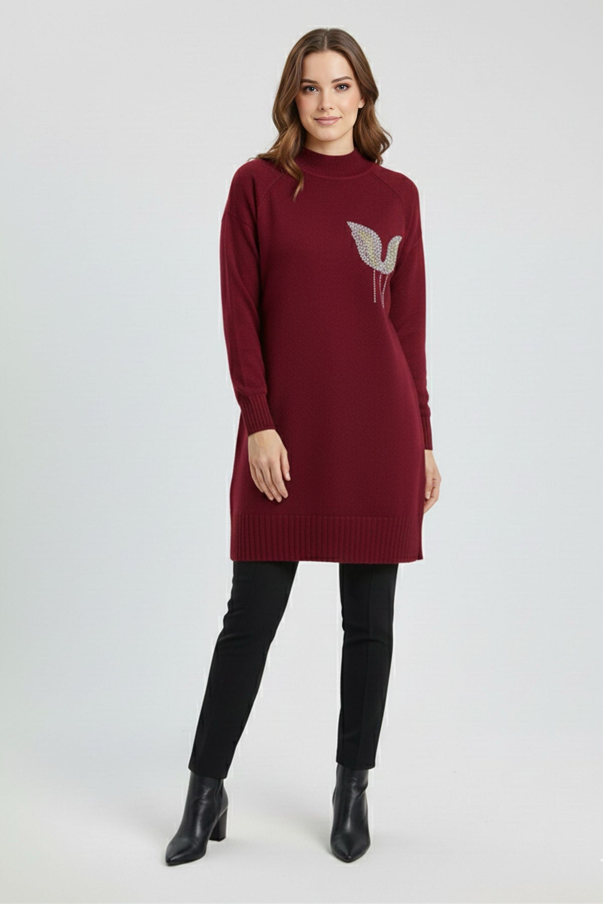 MRKS Boneta Knitted Tunic Burgundy