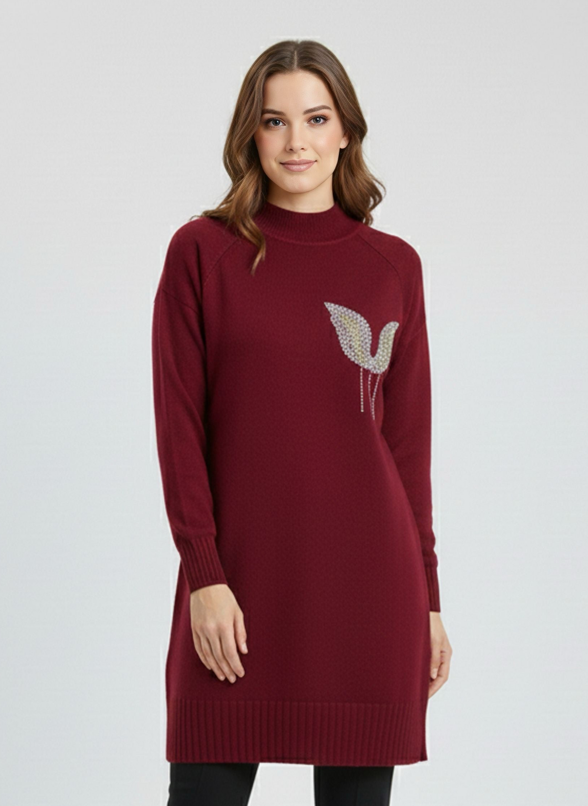 MRKS Boneta Knitted Tunic Burgundy