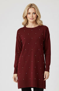 MRKS Balmain Knitted Tunic Burgundy